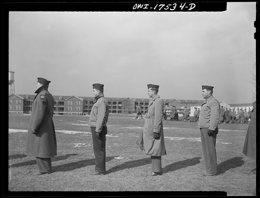Carlisle, Pennsylvania. U.S. Army medical field service school. Army doctors drilling