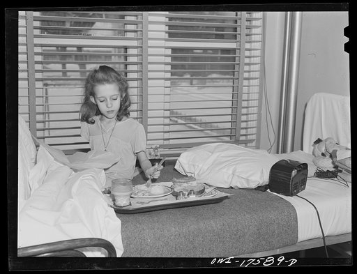 Minneapolis, Minnesota. Judith Lehman, nine years old, an infantile paralysis patient, at the Elizabeth Kenny Institute