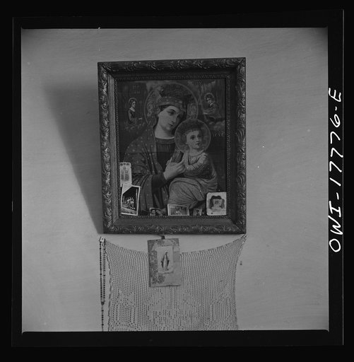 Trampas, New Mexico. Every room in the home of Juan Lopez, the majordomo (mayor) [i.e., steward], has three or four religious pictures