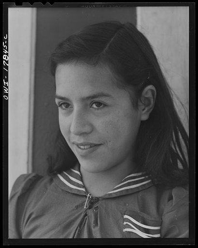 Untitled photo, possibly related to: Trampas, New Mexico. The Lopez children often call on their grandfather in the evenings to hear tales of the old days when Trampas was a thriving sheep town
