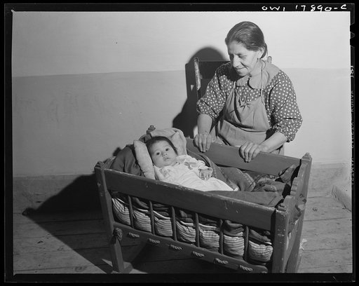 Trampas, New Mexico.  Spanish-American mother and her baby