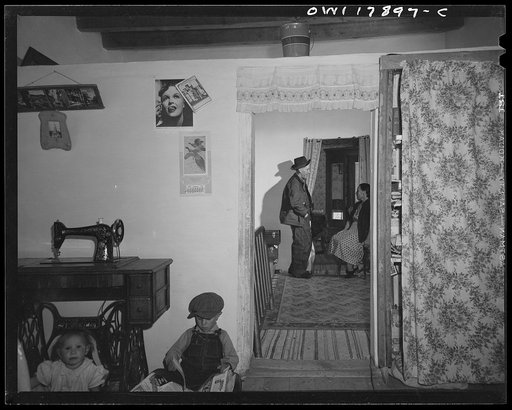 Trampas, New Mexico. The house of Juan Lopez, the majordomo (mayor) [i.e., steward], is spacious and orderly