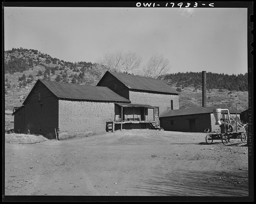 Mora (vicinity), New Mexico. A flour mill driven by water and steam
