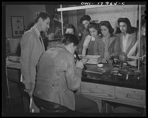 Penasco, New Mexico. A science class in the high school