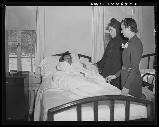 Untitled photo, possibly related to: Embudo, New Mexico. Obstetrical case after arriving safely in the Taos County cooperative health association ambulance at the Embudo Presbyterian Hospital