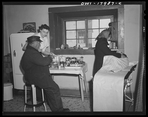 Untitled photo, possibly related to: Penasco, New Mexico. Clinic operated by the Taos County cooperative health association