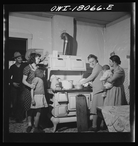 Questa (vicinity), New Mexico. Mary Lennard, a Red Cross nurse from the clinic operated by the Taos County cooperative health association, making a home call