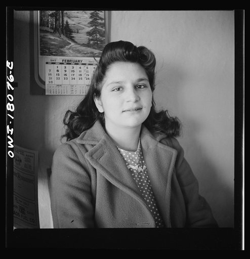 Questa, New Mexico. Spanish-American girl, a patient at the clinic operated by the Taos County cooperative health association