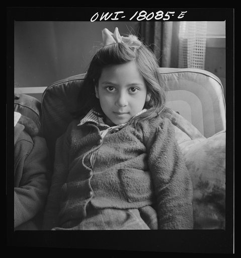 Questa, New Mexico. A Spanish-American girl, a patient at the clinic operated by the Taos County cooperative health association