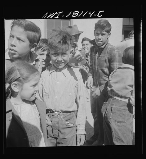 Untitled photo, possibly related to: Questa, New Mexico. Grade school children