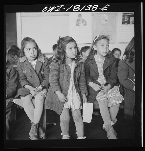 Untitled photo, possibly related to: Questa, New Mexico. Grade school