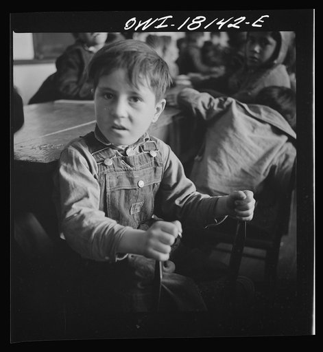Untitled photo, possibly related to: Questa, New Mexico. Grade school