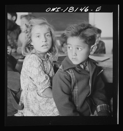 Untitled photo, possibly related to: Questa, New Mexico. Grade school