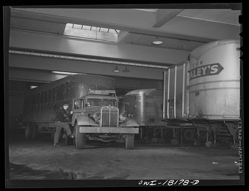 New York, New York. Associated Transport Company trucking terminal on Twenty-third Street