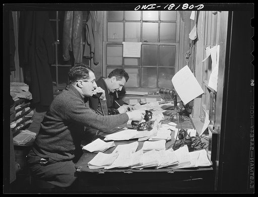 New York, New York. Associated Transport Company trucking terminal on Twenty-third Street. Dispatcher's office