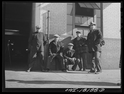 New York, New York. Associated Transport Company trucking terminal on Twenty-third Street. Local drivers