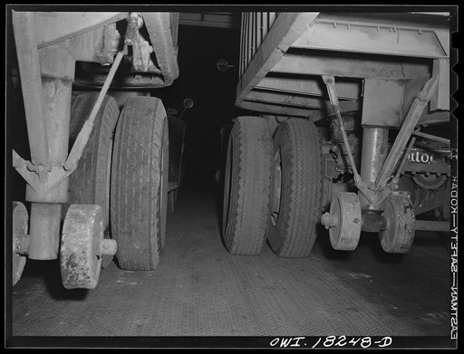 Untitled photo, possibly related to: Trucks on the Pennsville ferry between New Jersey and Delaware
