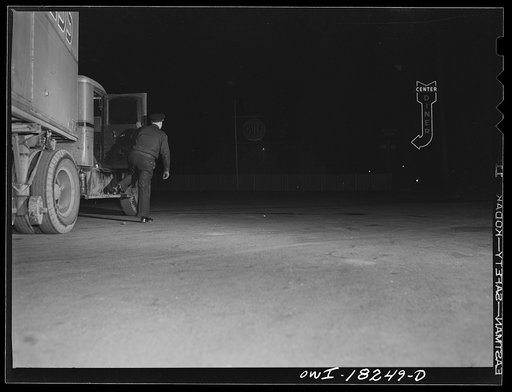 New York to Baltimore driver stopping at a diner along U.S. Highway 40 in Delaware for dinner