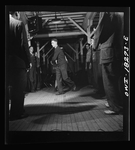 Untitled photo, possibly related to: Madison, Wisconsin. Farm short course school at the University of Wisconsin. Interest in rural culture and customs is stimulated at the school. This class in rural society often practices square dances