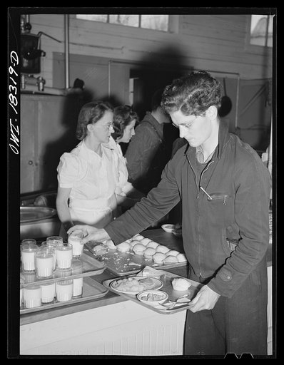 Madison, Wisconsin. Farm short course school at the University of Wisconsin. In the cafeteria