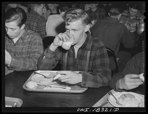Madison, Wisconsin. Farm short course school at the University of Wisconsin. In the cafeteria