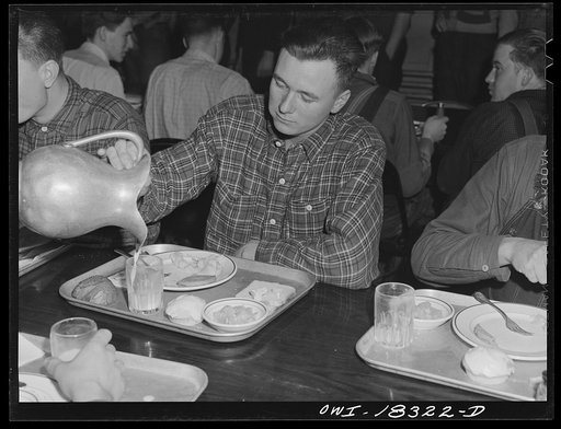 Madison, Wisconsin. Farm short course school at the University of Wisconsin. In the cafeteria