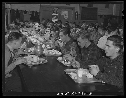 Madison, Wisconsin. Farm short course school at the University of Wisconsin. In the cafeteria