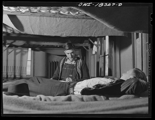 Madison, Wisconsin. Farm short course school at the University of Wisconsin. The boys sleep on double decker beds in the dormitories