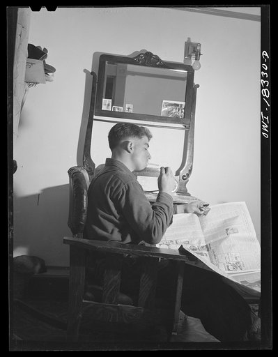 Untitled photo, possibly related to: Harvey G. Berthold, twenty years old, was placed on the Colby farm in Wisconsin after completing the farm short course at the University of Wisconsin and has been at his job two weeks at a salary of sixty-five dollars per month. He has two brothers and five siste