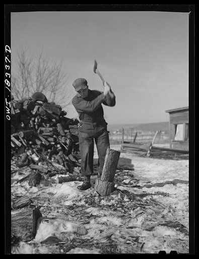 Untitled photo, possibly related to: Harvey G. Berthold on the Colby farm in Wisconsin where he was placed after finishing the farm short course at the University of Wisconsin