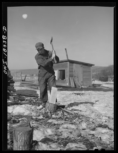 Harvey G. Berthold on the Colby farm in Wisconsin where he was placed after finishing the farm short course at the University of Wisconsin
