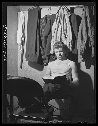 Madison, Wisconsin. Farm short course school at the University of Wisconsin. Elmer Roukainen, whose parents came from Finland, is the oldest of six children. The family lives in a Finnish community in Douglas County, Wisconsin. He never attended high school, but has developed an intense interest in 
