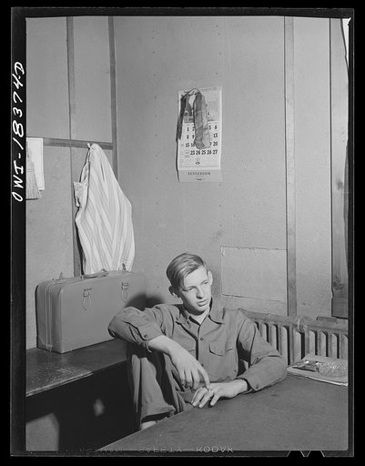 Madison, Wisconsin. Farm short course school at the University of Wisconsin. Rodger Graveson, of Webster, Wisconsin, where his family has an eighty-acre farm and eight cows. An older brother also attends the school