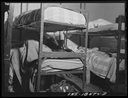 Baltimore, Maryland. Associated Transport Company trucking terminal. Drivers' sleeping quarters