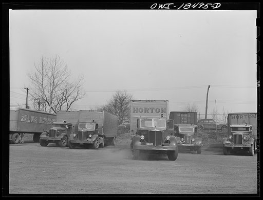 Untitled photo, possibly related to: Baltimore, Maryland. Associated Transport Company trucking terminal