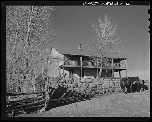 Moreno Valley, Colfax County, New Mexico. The Mutz farm house, built by George Mutz's father in 1870
