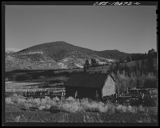 Moreno Valley, Colfax County, New Mexico. Corrals on George Mutz's ranch