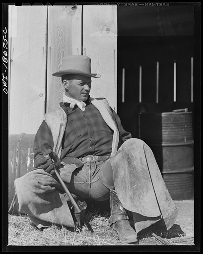 Untitled photo, possibly related to: Moreno Valley, Colfax County, New Mexico. John Mutz, a cattleman
