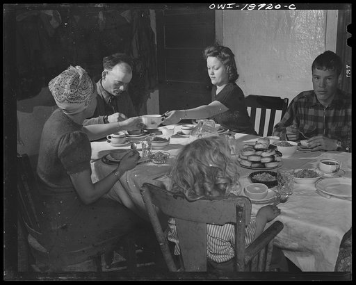 Moreno Valley, Colfax County, New Mexico. Dinner on George Mutz's ranch