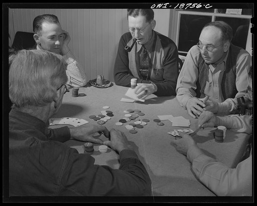 Moreno Valley, Colfax County, New Mexico. A poker party at George Turner's ranch