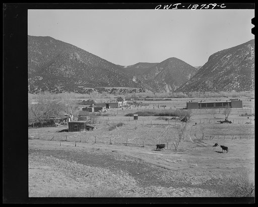 Questa, Taos County, New Mexico. The high school and grade school