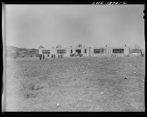 Untitled photo, possibly related to: Questa, Taos County, New Mexico. The grade school