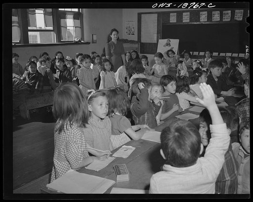 Questa, Taos County, New Mexico. The first grade
