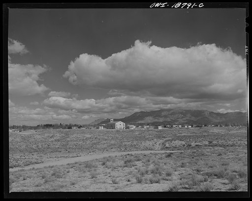 Albuquerque, New Mexico. Sandia Mountains behind the residential district