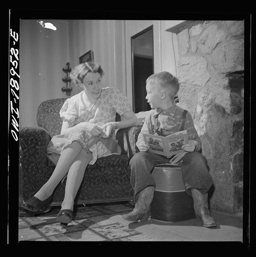 Untitled photo, possibly related to: Moreno Valley, Colfax County, New Mexico. An evening at home on the Heck ranch