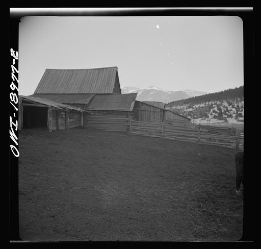 Untitled photo, possibly related to: Moreno Valley, Colfax County, New Mexico. Home corrals on the Mutz ranch