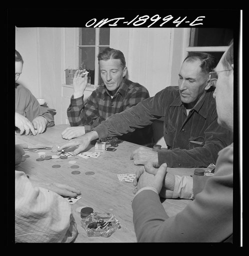 Moreno Valley, Colfax County, New Mexico. A poker party at George Turner's ranch