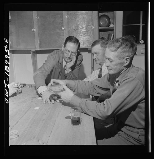 Moreno Valley, Colfax County, New Mexico. A poker party at George Turner's ranch