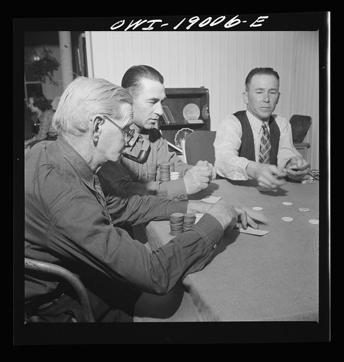 Moreno Valley, Colfax County, New Mexico. A poker party at George Turner's ranch