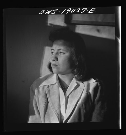 Untitled photo, possibly related to: Albuquerque, New Mexico. A second generation Anglo-American, Barbara Cottam